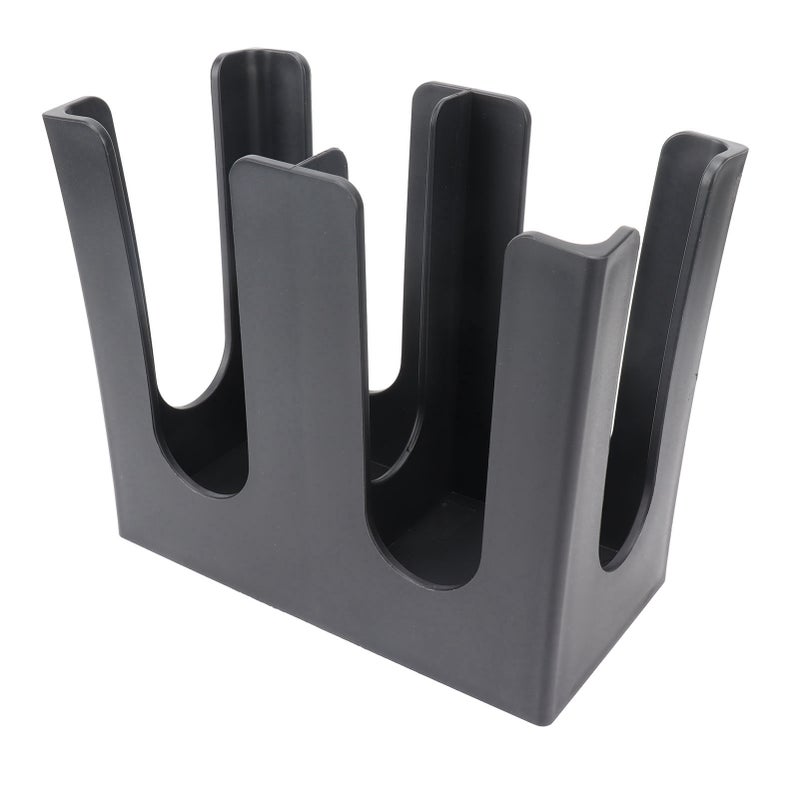 Cup and Lid Holder Plastic Straight 2 Compartments Black Paper Cup Holder Organizer for Disposable Cup Tea Shop - Image 2