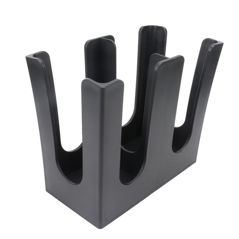 Cup and Lid Holder Plastic Straight 2 Compartments Black Paper Cup Holder Organizer for Disposable Cup Tea Shop - Image 3