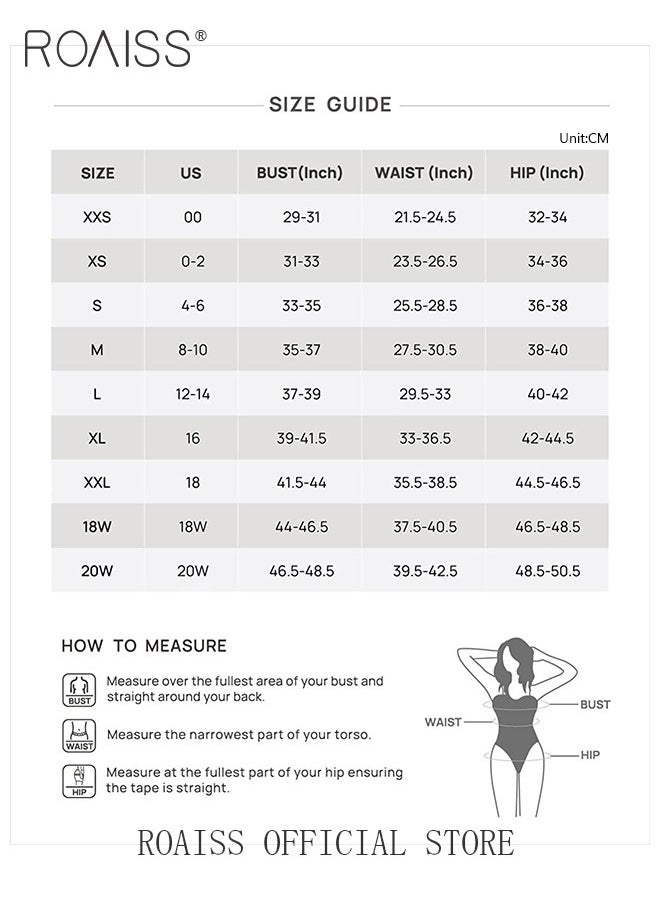 roaiss - Women 2 Piece Swimsuit with Side Tie Boxer Shorts Beach Suit Women Long Sleeved Sun Protection Surfing Wetsuit - Image 1