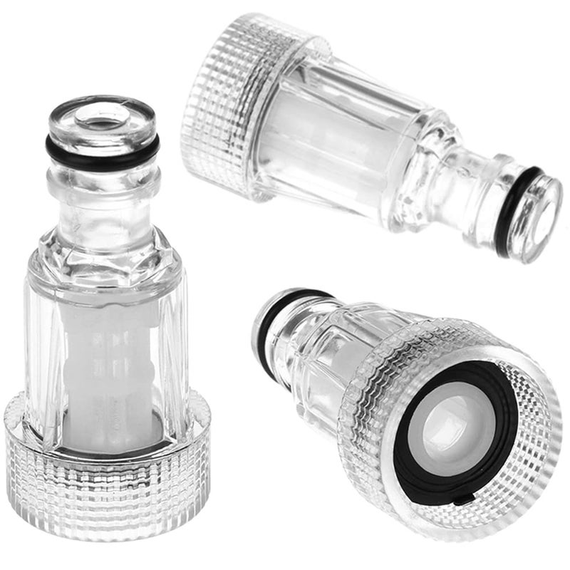 jaexest Pressure Washer Gun Adapter Plastic Machine Water Filter Pressure Washer Hose Tap Connector Washer Inlet Filter 3/4 Inch Connector (Set 1) - Image 3