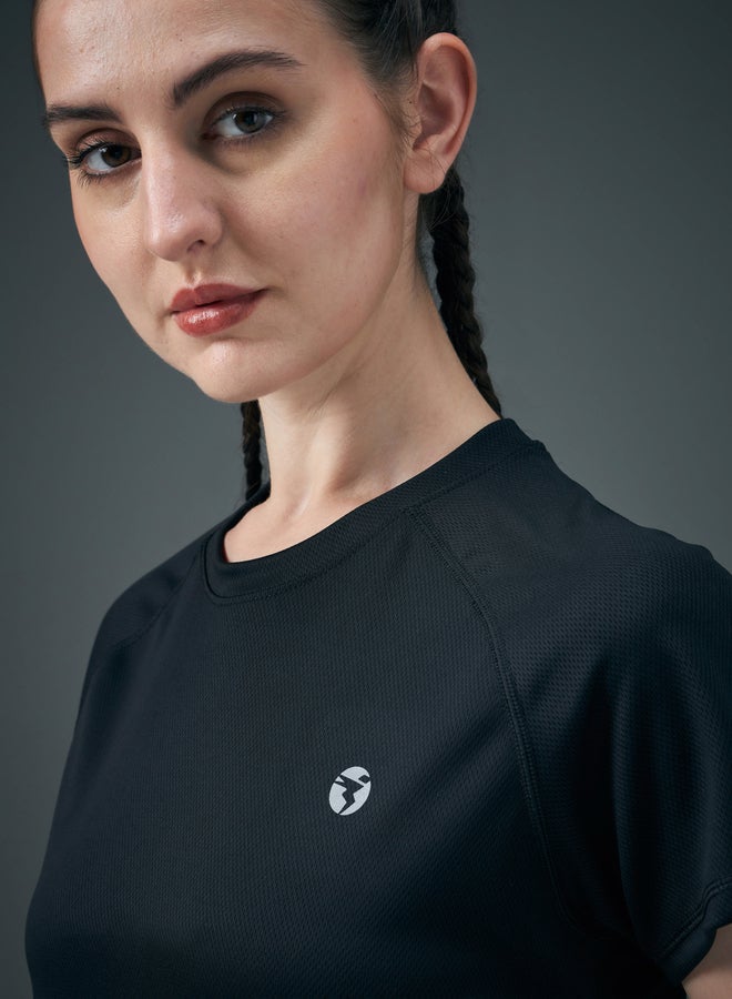 تكنوسبورت تيشيرت نسائي سادة بأكمام راجلان - Image 2