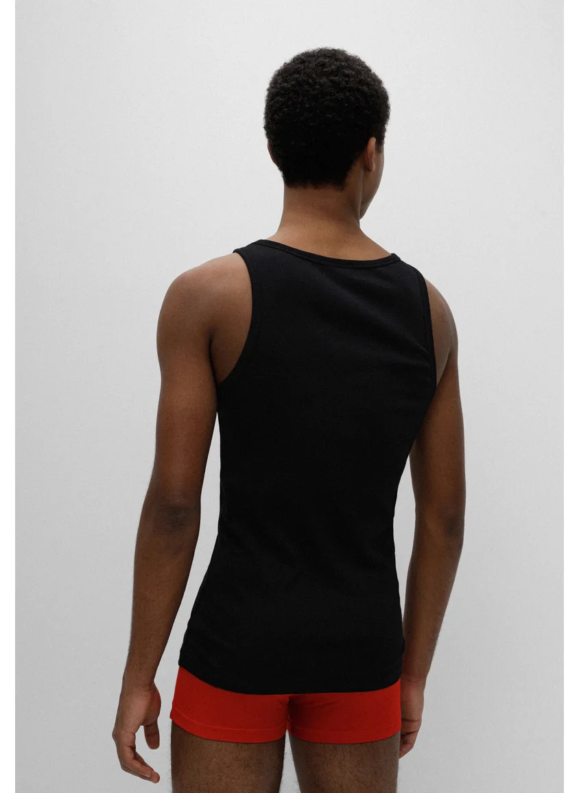 هوجو Two-pack of stretch-cotton tank tops with logo