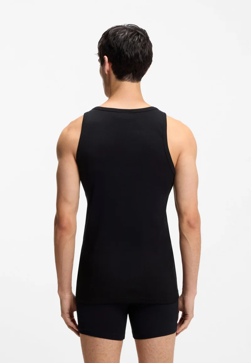 HUGO Black Two-pack of underwear vests in ribbed stretch cotton for Men | Best Price UAE