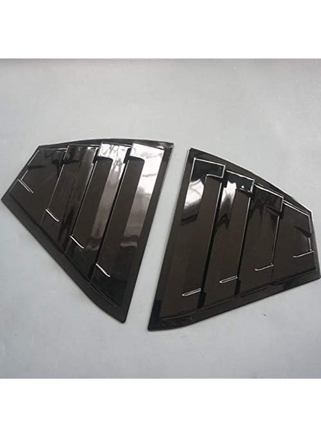 ZiWen Ziwen 2X Sport Quarter Window Scoops Louvers for Nissan Sentra 2020 2021 2022 2023 2024 (Gloss Black)  - Image 3