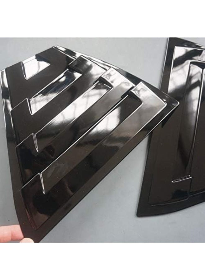 ZiWen Ziwen 2X Sport Quarter Window Scoops Louvers for Nissan Sentra 2020 2021 2022 2023 2024 (Gloss Black)  - Image 5