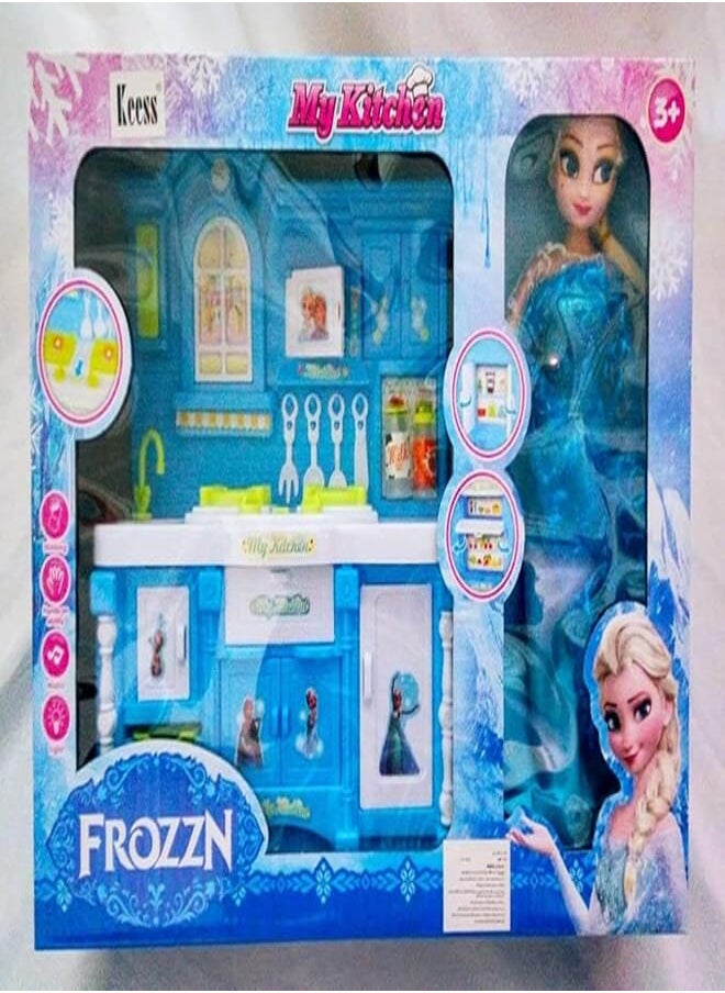 Alpino Alpino Frozen Princess Kitchen with Frozen Bride and Pino Accessories Sound and Light 