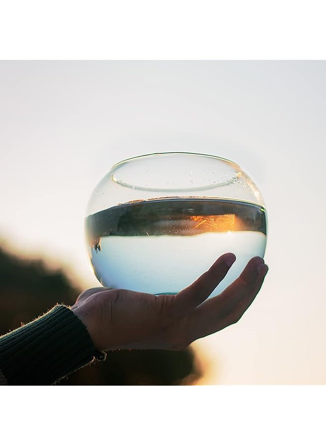 erorex Bubble Vase H 4.5 Inch W 5.5 Inch Approx. 1 4 Gal. Multiple Size Choices Fish Bowl Round Terrarium Vase Globe Flower Centerpiece - Image 4