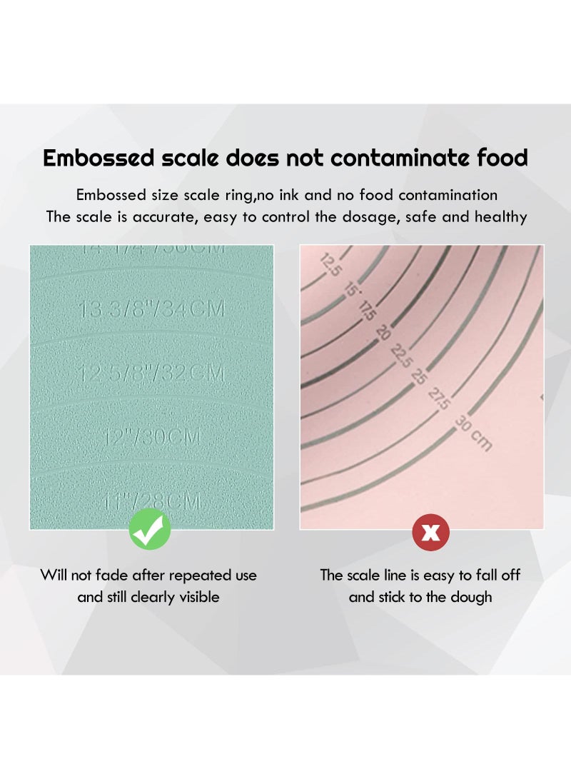 Sweet seven Large Macaron Silicone Baking Mat - Heat Resistant & Non-Slip - 23.6''x15.7'' Kneading & Pastry Mat for Dough Rolling - 2023 New Arrival - Image 5