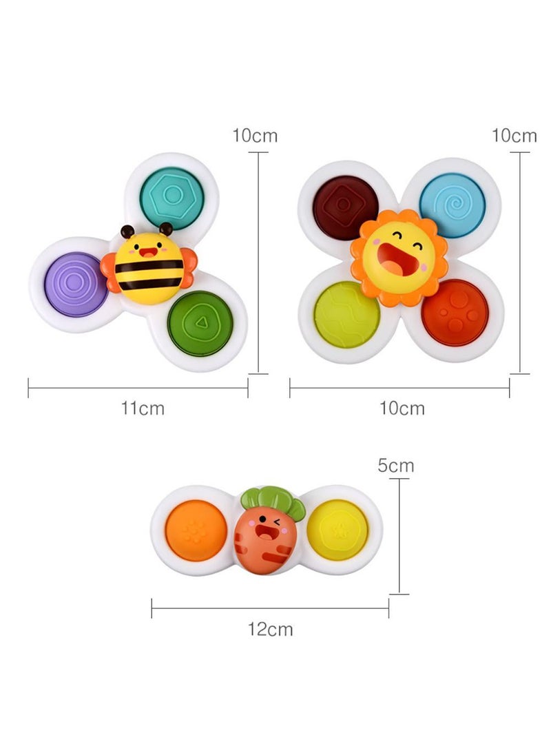 Sweet seven - Bath-Time Fun and Sensory Exploration: Suction Cup Spinner Toys for 1-Year-Olds - Perfect Gifts for Boys and Girls - Travel-Friendly Spinning Top Sensory Toys for Toddlers (6-18 Months) - Image 1