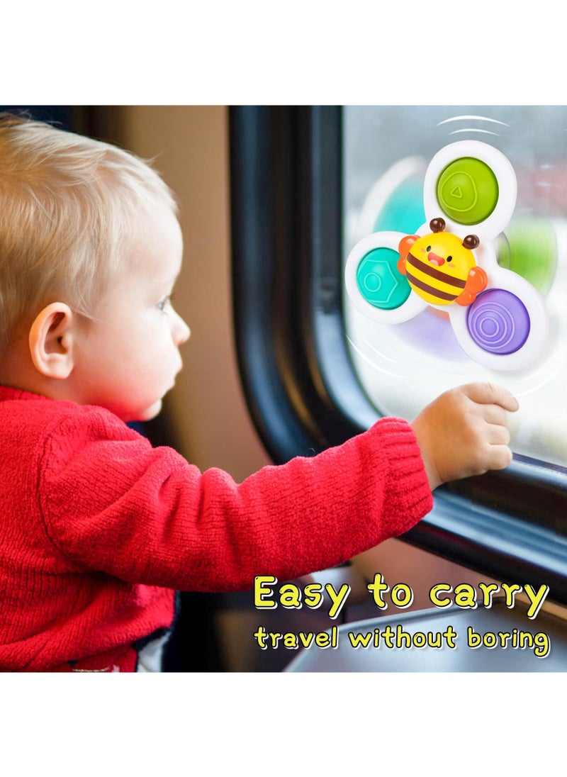 Sweet seven - Bath-Time Fun and Sensory Exploration: Suction Cup Spinner Toys for 1-Year-Olds - Perfect Gifts for Boys and Girls - Travel-Friendly Spinning Top Sensory Toys for Toddlers (6-18 Months) - Image 1