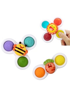 Bath-Time Fun and Sensory Exploration: Suction Cup Spinner Toys for 1-Year-Olds - Perfect Gifts for Boys and Girls - Travel-Friendly Spinning Top Sensory Toys for Toddlers (6-18 Months)