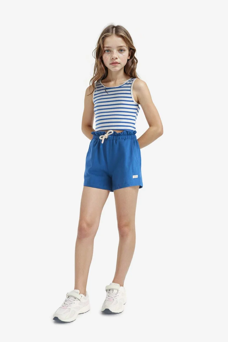 ديفاكتو Girl Elastic Waist Printed Shorts