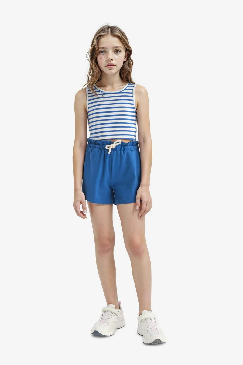 ديفاكتو Girl Elastic Waist Printed Shorts
