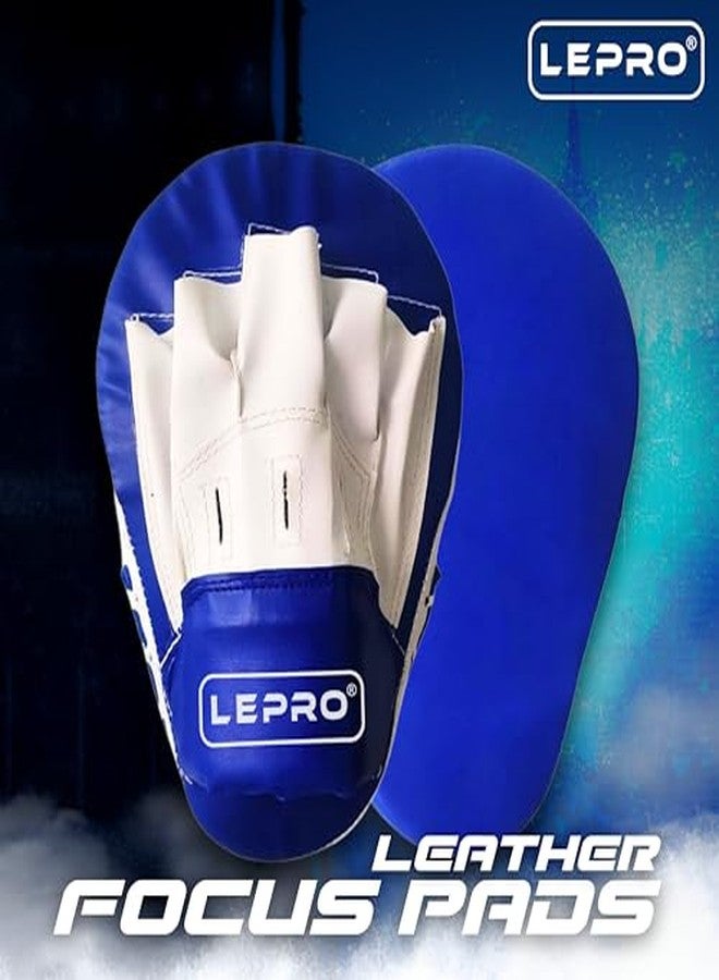 LEPRO Focus Pads, Straight Punching Mitts for Boxing, MMA, Muay Thai, Kickboxing, Karate, Taekwondo Training for Men & Women Focus Pad for Kickboxing (Blue) - Image 3