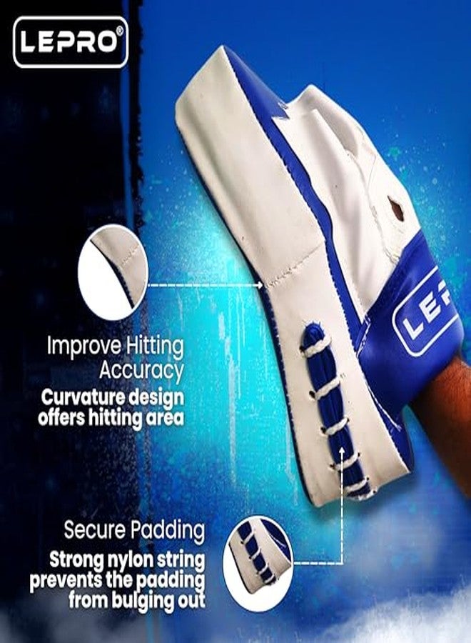 LEPRO Focus Pads, Straight Punching Mitts for Boxing, MMA, Muay Thai, Kickboxing, Karate, Taekwondo Training for Men & Women Focus Pad for Kickboxing (Blue) - Image 5