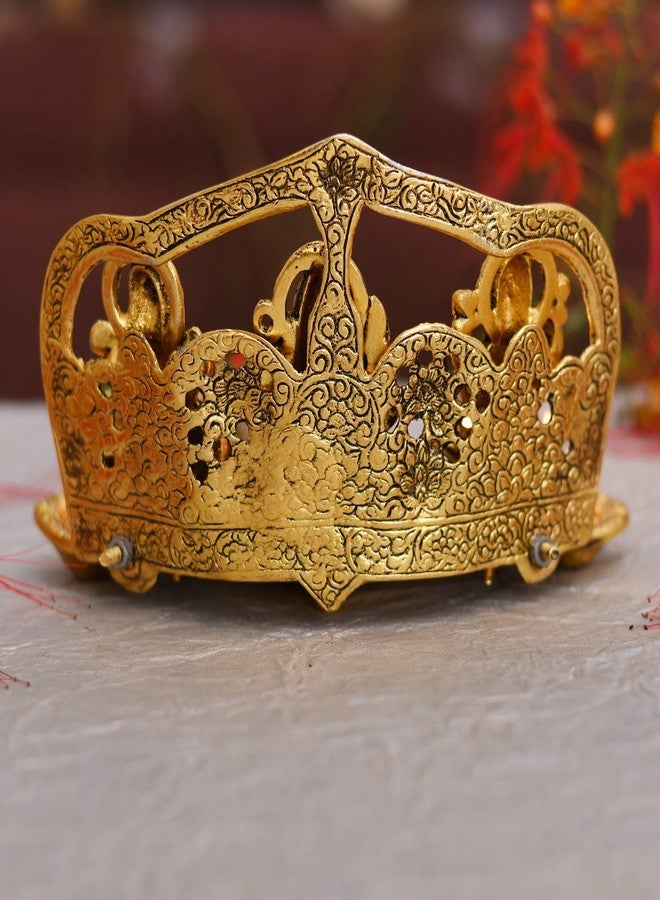 NOBILITY Lakshmi Ganesh Saraswati Statue with Diya Oil Deepak Metal Laxmi Ganesha Idol Showpiece Deepam Traditional Diya for Diwali Puja Home Decoration Wedding Return Gift Items - Image 4