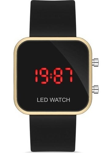 Aqua Di Polo 1987 Aqua di Polo Unisex Black Digital Wristwatch with Silicone Band APWR032902  - Image 1