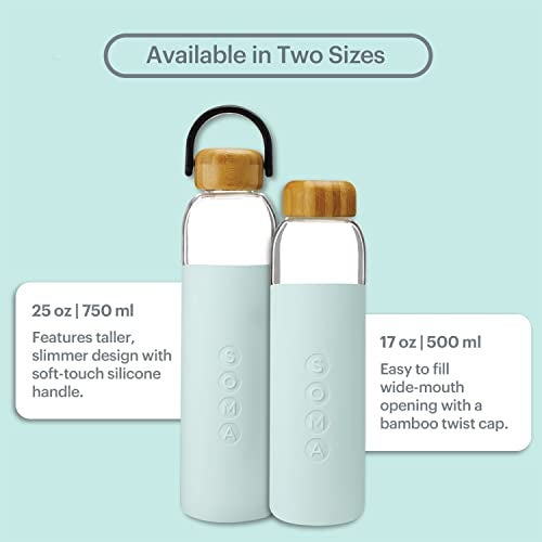 Soma Full Circle V.2 17 oz. Glass Water Bottle - Mint - DTC - Image 4