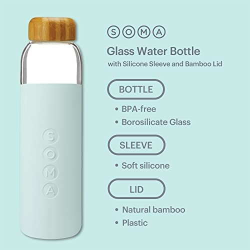 Soma Full Circle V.2 17 oz. Glass Water Bottle - Mint - DTC - Image 2