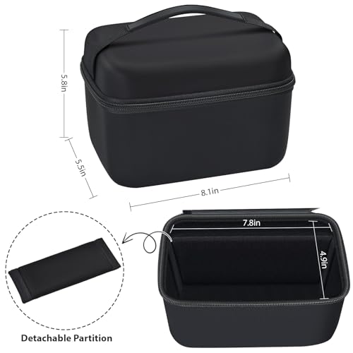 Grapsa Mini Projector Case Compatible with Magcubic for Alwtniet for Limimart for Aubor for HIPPUS Portable Projector 4K 1080P Support, Storage Holder Organizer for accessories -Black - Image 3