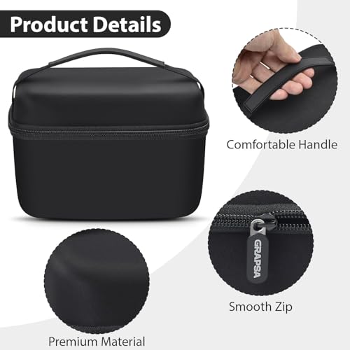 Grapsa Mini Projector Case Compatible with Magcubic for Alwtniet for Limimart for Aubor for HIPPUS Portable Projector 4K 1080P Support, Storage Holder Organizer for accessories -Black - Image 5