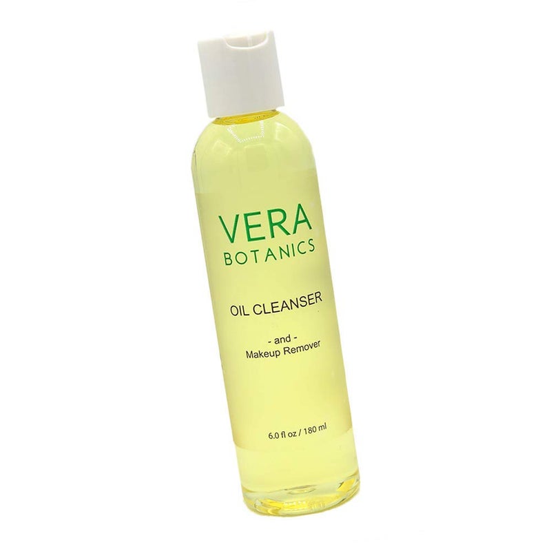 Vera Botanics Natural Cleansing Oil And Makeup Remover by Vera Botanics. Only 4 Ingredients. Gentle Daily Oil Cleanser For A Deep Face Wash. Remove Any Makeup. For All Skin Types. Eliminate Clogged Pores Blackheads - Image 1
