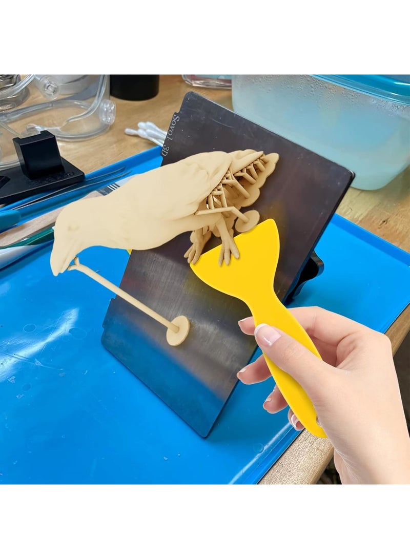 SYOSI UV Resin 3D Printer Tools Set, Silicone Spatula Scraper and Brush for Resin Cleaning and Transfer, Protect Release FEP Film Vat Tank, Durable Accessories for Hobbyists and Professionals, 7Pcs - Image 5