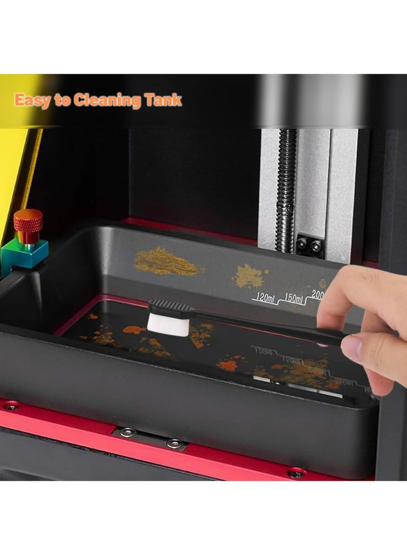 SYOSI UV Resin 3D Printer Tools Set, Silicone Spatula Scraper and Brush for Resin Cleaning and Transfer, Protect Release FEP Film Vat Tank, Durable Accessories for Hobbyists and Professionals, 7Pcs - Image 3