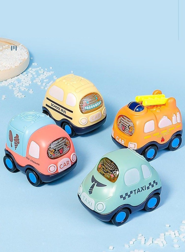 هالامودو مجموعة سيارات أطفال للعب التفاعلي - 7 سيارات كرتونية تعمل بالدفع الذاتي، ألعاب سيارة مثالية للأنشطة العائلية والهدايا - Image 5