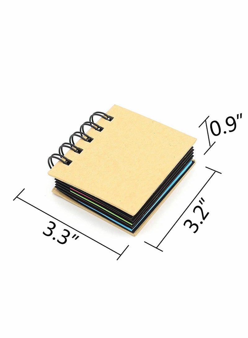Sticky Notes, Pocket Size Spiral Sticky Note Pad, Assorted Primary Colors, Paper Sticky Note Set with Spiral Binding (125 sticky notes + 125 color strips) - Image 5