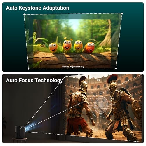 ZEBRONICS PIXAPLAY 24, Smart LED Vertical Projector, 4000 Lumens, 1080p Support, 160" Screen Size, Auto Focus & Keystone, Bluetooth, WiFi, HDMI (ARC), USB, AUX, APP Support, Miracast - Image 5