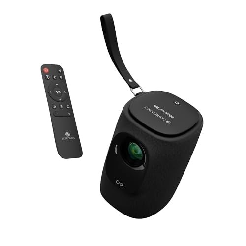 ZEBRONICS PIXAPLAY 24, Smart LED Vertical Projector, 4000 Lumens, 1080p Support, 160" Screen Size, Auto Focus & Keystone, Bluetooth, WiFi, HDMI (ARC), USB, AUX, APP Support, Miracast - Image 2