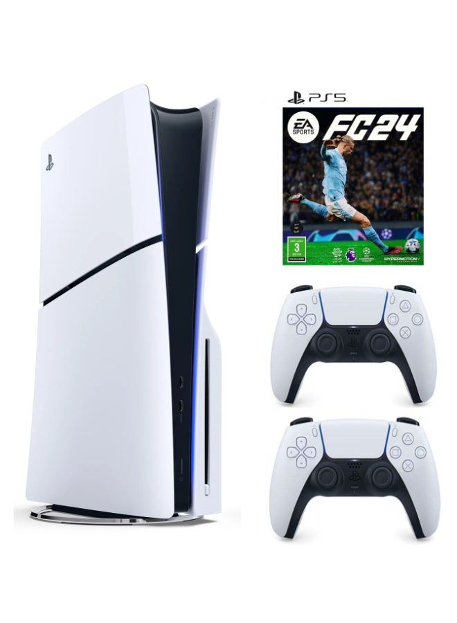 Sony PlayStation 5 Slim Disc Console KSA Version With Extra Controller And EA FC 24 - Image 1