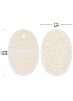 Zittop 2 Pack Loofah Sponge Pads Natural Luffa And Terry Cloth Exfoliating Loofah Sponge Scrubber Body Glove For Spa Bathing And Shower  - Image 2