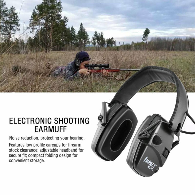 Anti-Noise Impact Ear Protector Electronic Noise Reduction Ear Muffs Professional Noise Cancelling Ear Defenders for Construction Work Shooting Range Hunting - Image 4