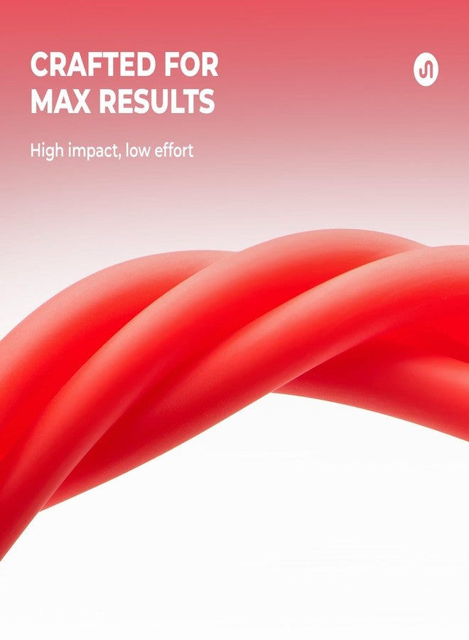 Bodyband Resistance Tube for Workout Exercise Band Tube with Handle for Home Gym Use Resistance Bands for Pull Ups, Stretching Resistance Band Toning Tube for Warm Up, Exercise 25Kg Resistance - Red - Image 4