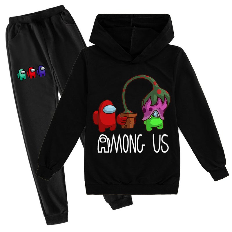 E-Commerce Cartoon Middle And Big Children Hoodie Sweater Suit Cw2044 - Image 3