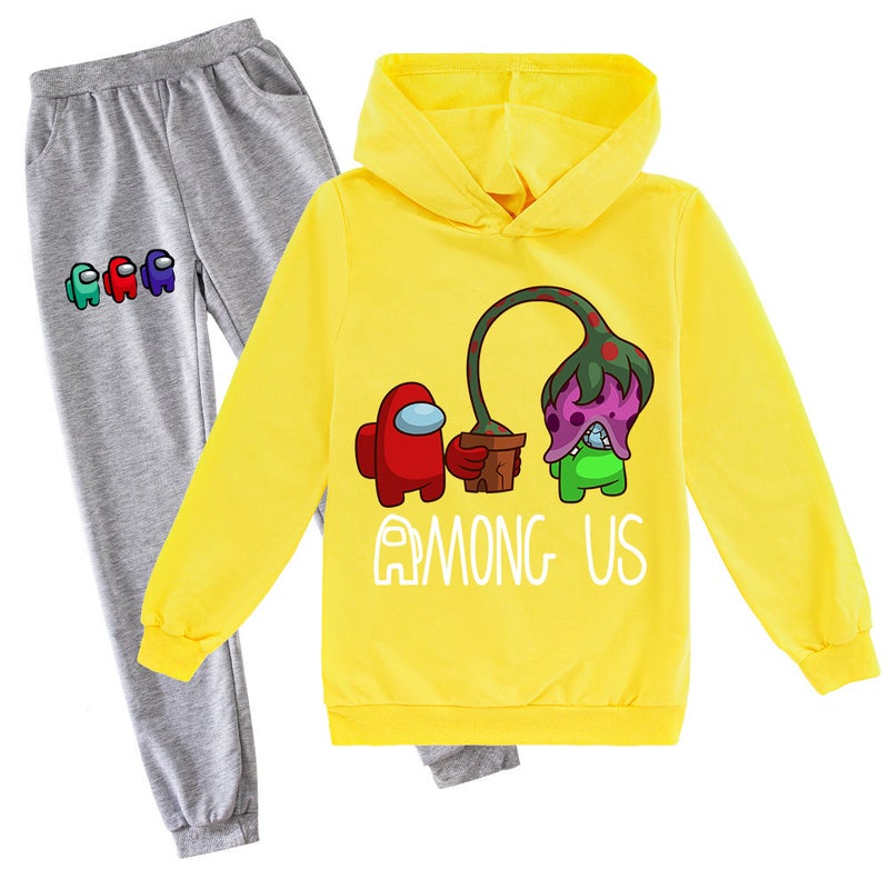 E-Commerce Cartoon Middle And Big Children Hoodie Sweater Suit Cw2044 - Image 1