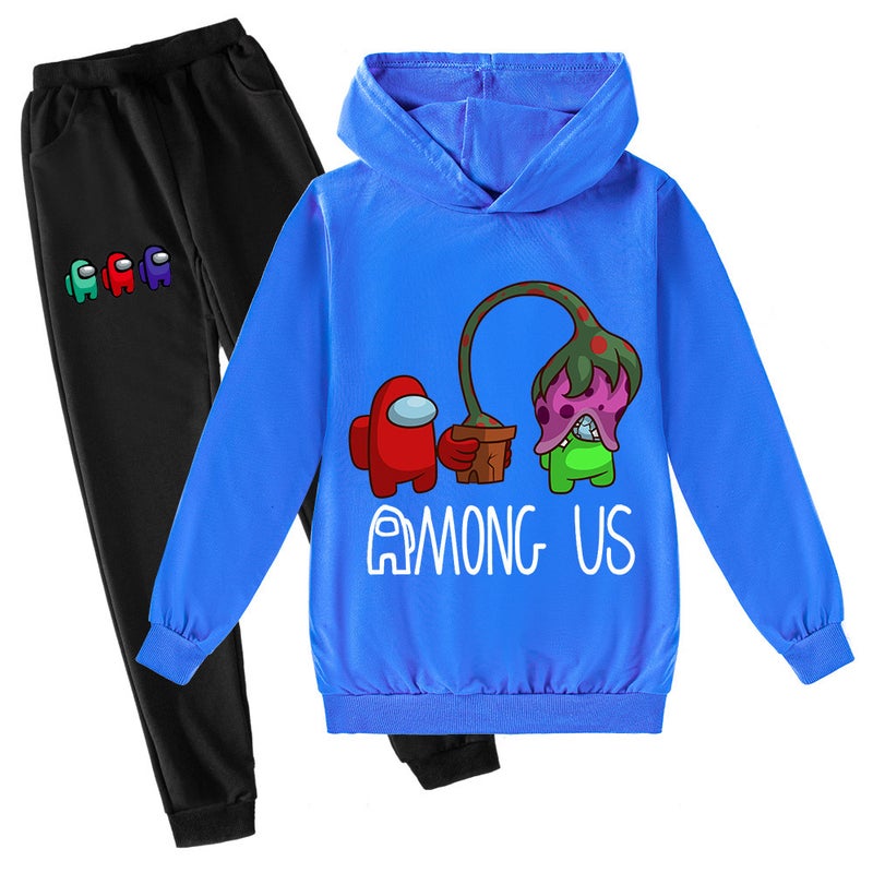 E-Commerce Cartoon Middle And Big Children Hoodie Sweater Suit Cw2044 - Image 2