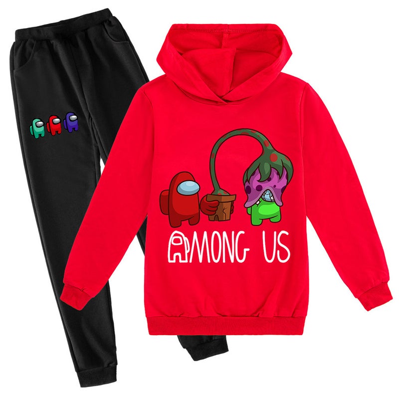 E-Commerce Cartoon Middle And Big Children Hoodie Sweater Suit Cw2044 - Image 5