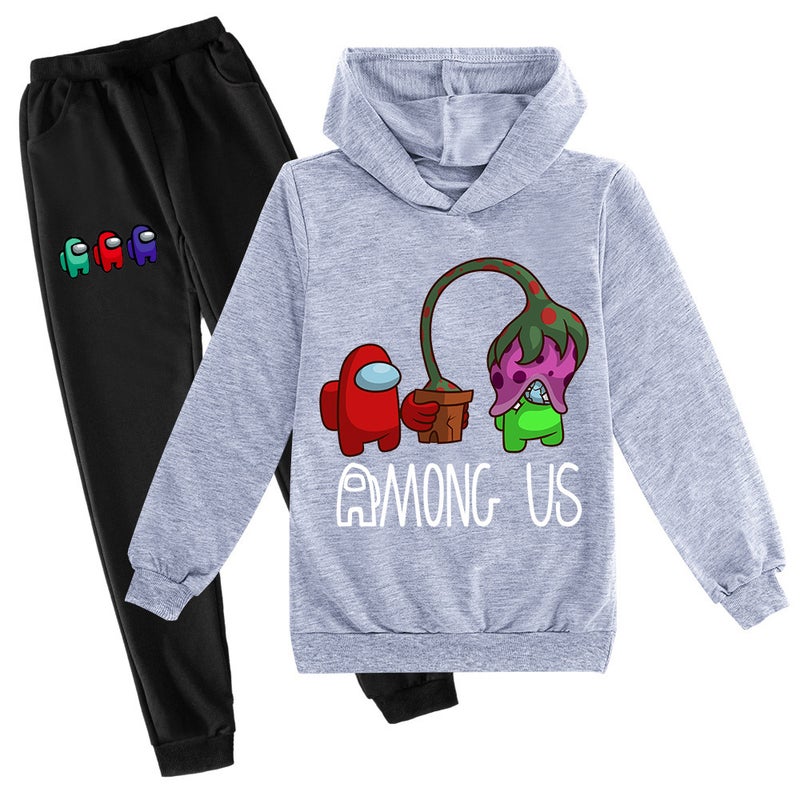E-Commerce Cartoon Middle And Big Children Hoodie Sweater Suit Cw2044 - Image 4