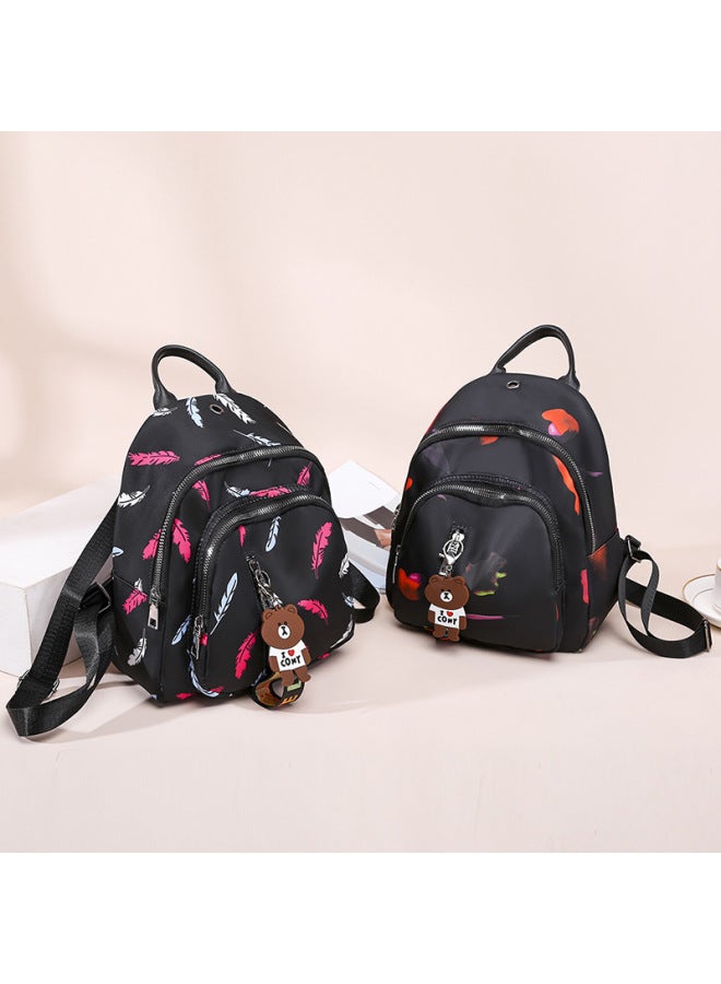 Backpack Women's 2020 Fashionable Korean Style Women's Bag OxFord Cloth Travel Small Backpack Fashion Casual All-match Schoolbag-Color:Camouflage  - Image 5
