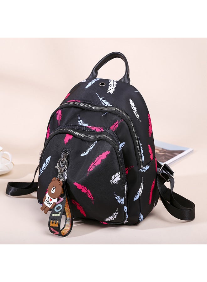 Backpack Women's 2020 Fashionable Korean Style Women's Bag OxFord Cloth Travel Small Backpack Fashion Casual All-match Schoolbag-Color:Camouflage  - Image 4