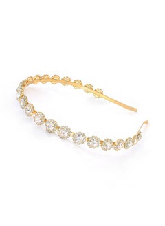 Ammei Headpiece Bridal Headpiece Wedding Headband With Crystal And Hair Accessories (Gold)  - Image 1