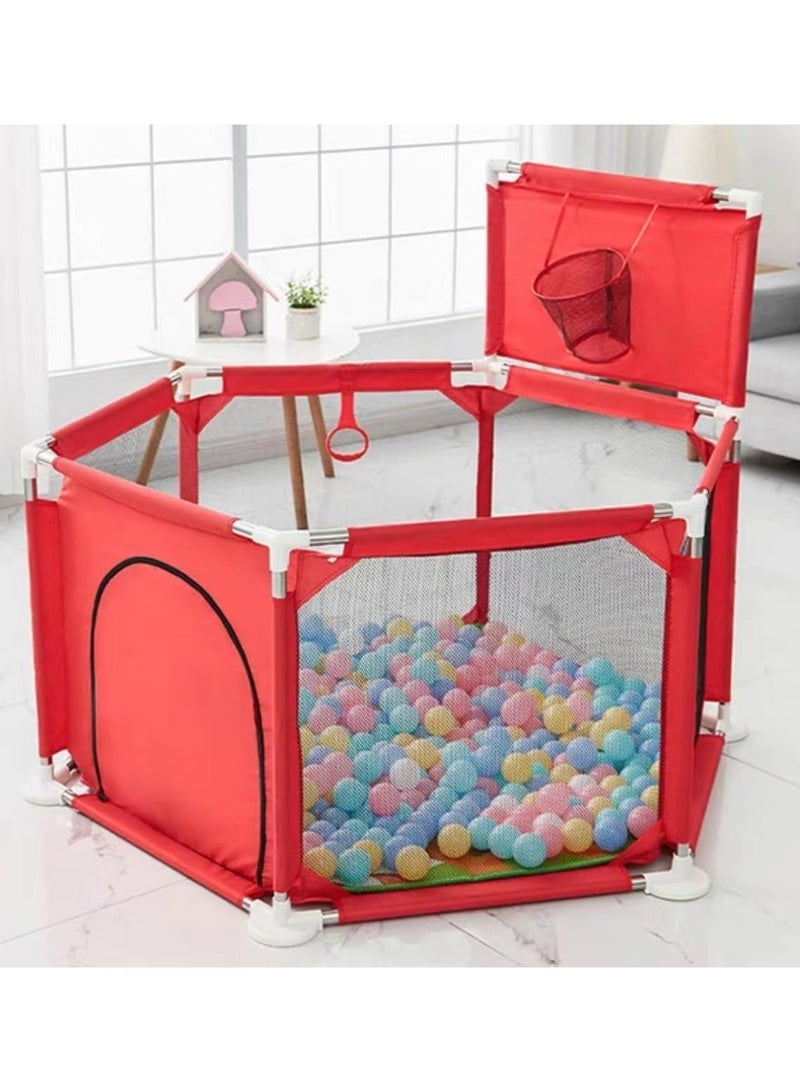 Baby Playpen with basket for Babies and Toddlers Baby Fence Baby Play Yards for Indoor and outdoor - Image 1