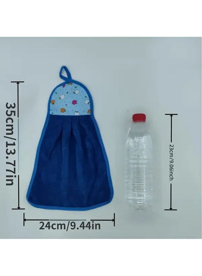 3 Pieces Microfiber Coral Fleece Hand Towels Super Absorbent Quick Dry Cloths With Hanging Loops - Image 5