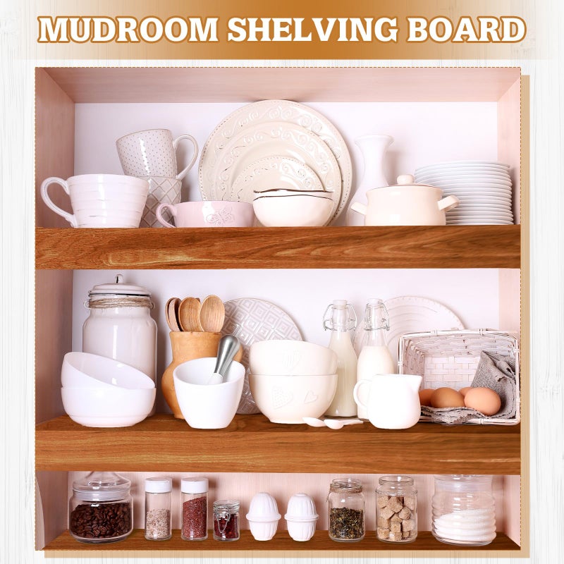 Hoolerry 5 Pcs Wire Shelf Covers Foamed PVC Wire Rack Covers for Removable Closet (Not Wood) Pantry Shelves for Cabinet Bathroom Kitchen Shelving Decoration(Dark Wood Color,34x16 Inch) - Image 5