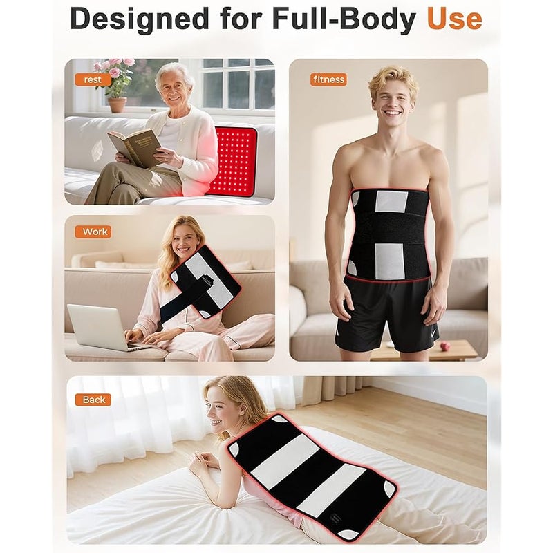 Red Light Therapy for Body, 80 x 29 cm, 360 LEDs 660nm and 850nm Infrared Light Therapy for Body, Back, Waist, Shoulder, Knee - Image 2