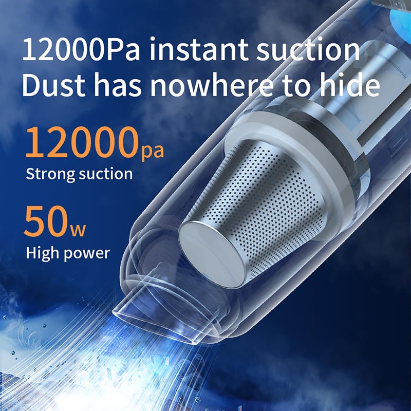 OOYY Car Vacuum Cleaner, 2-in-1 Vacuum Cleaner, Portable mini Cordless Vacuum Cleaner with Blowing and Inflating Functions, Suitable for Home and car use. - Image 3