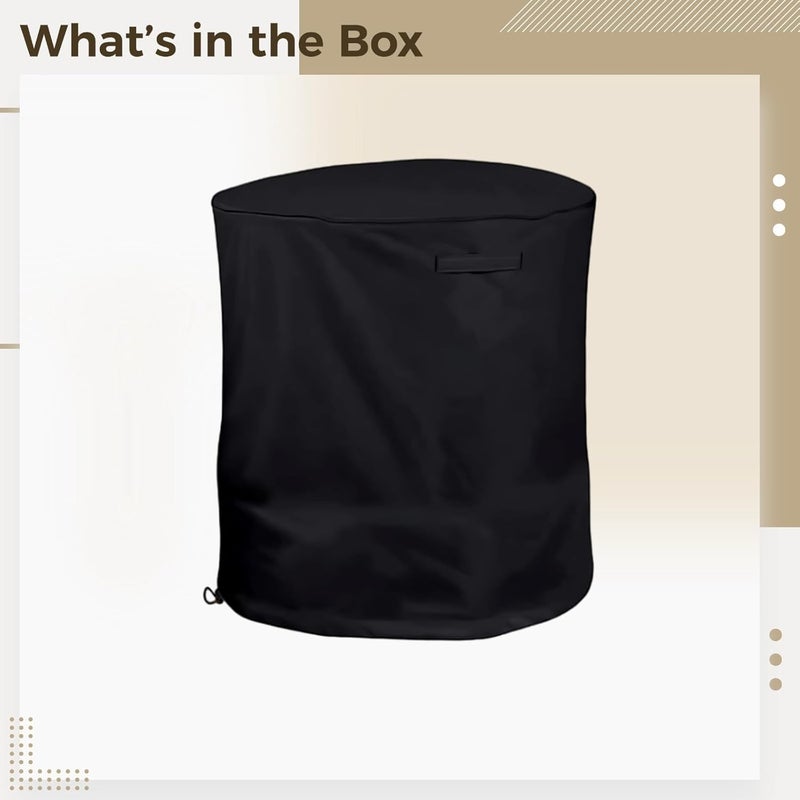 33.5 in X 43.3 in (85 Cm X 110 Cm) Black, Wood Chipper Shredder Protective Cover, Adhesive Strap, Drawstring, 420D Oxford Fabric, Waterproof and Sunshine-Resistant, for Outdoor Use - Image 5